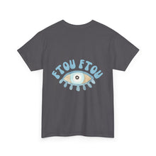 Load image into Gallery viewer, Unisex Tee with Greek Evil Eye Design
