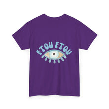 Load image into Gallery viewer, Unisex Tee with Greek Evil Eye Design
