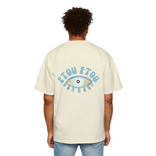 Load image into Gallery viewer, Unisex Tee with Greek Evil Eye Design
