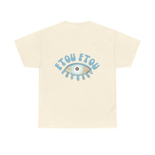 Load image into Gallery viewer, Unisex Tee with Greek Evil Eye Design
