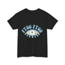 Load image into Gallery viewer, Unisex Tee with Greek Evil Eye Design
