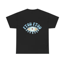 Load image into Gallery viewer, Unisex Tee with Greek Evil Eye Design
