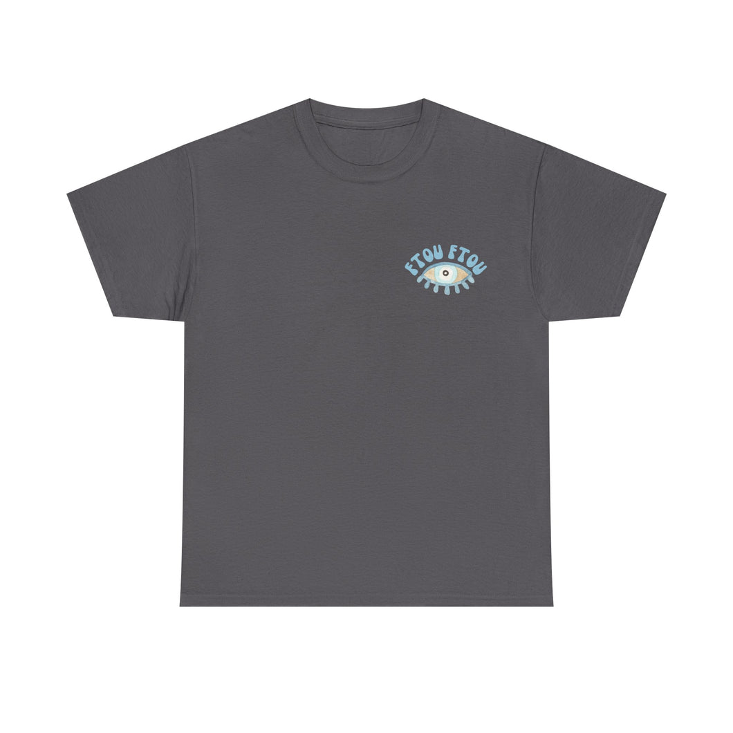 Unisex Tee with Greek Evil Eye Design