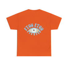 Load image into Gallery viewer, Unisex Tee with Greek Evil Eye Design
