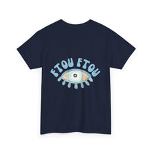 Load image into Gallery viewer, Unisex Tee with Greek Evil Eye Design
