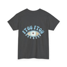 Load image into Gallery viewer, Unisex Tee with Greek Evil Eye Design
