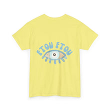 Load image into Gallery viewer, Unisex Tee with Greek Evil Eye Design
