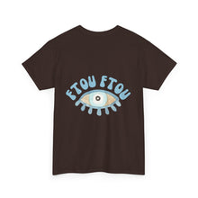 Load image into Gallery viewer, Unisex Tee with Greek Evil Eye Design
