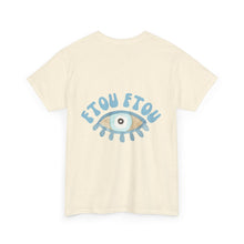 Load image into Gallery viewer, Unisex Tee with Greek Evil Eye Design
