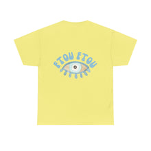 Load image into Gallery viewer, Unisex Tee with Greek Evil Eye Design
