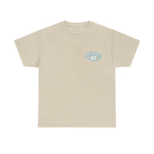 Load image into Gallery viewer, Unisex Tee with Greek Evil Eye Design
